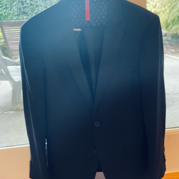 ZNT18 Dario Notch Collar Two Button Suit 38S in black - Picture 3 of 4